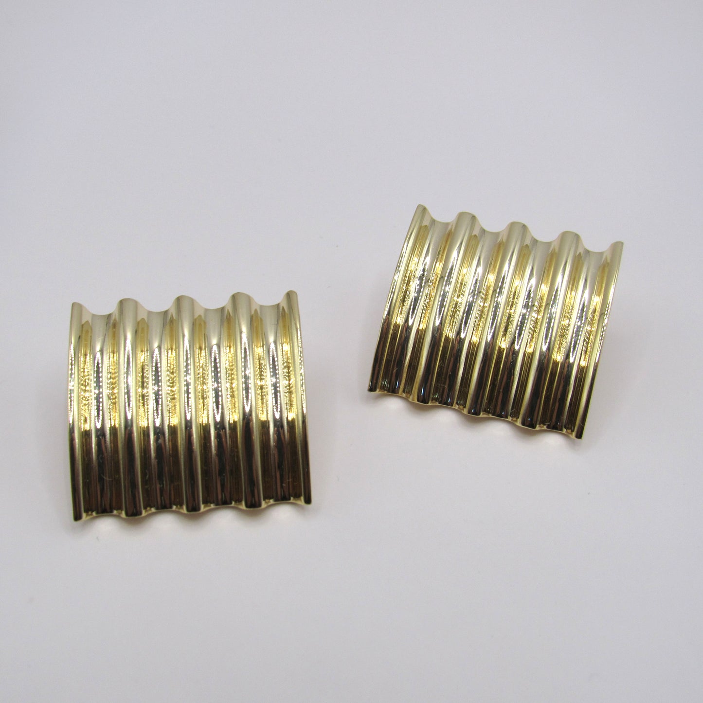 Bold Rectangle Earrings - Gold