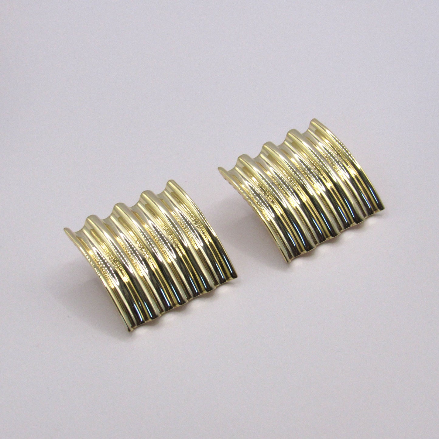 Bold Rectangle Earrings - Gold