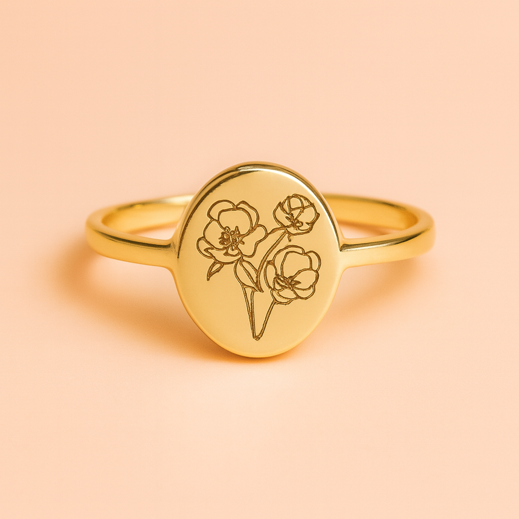 Floral Signet Ring