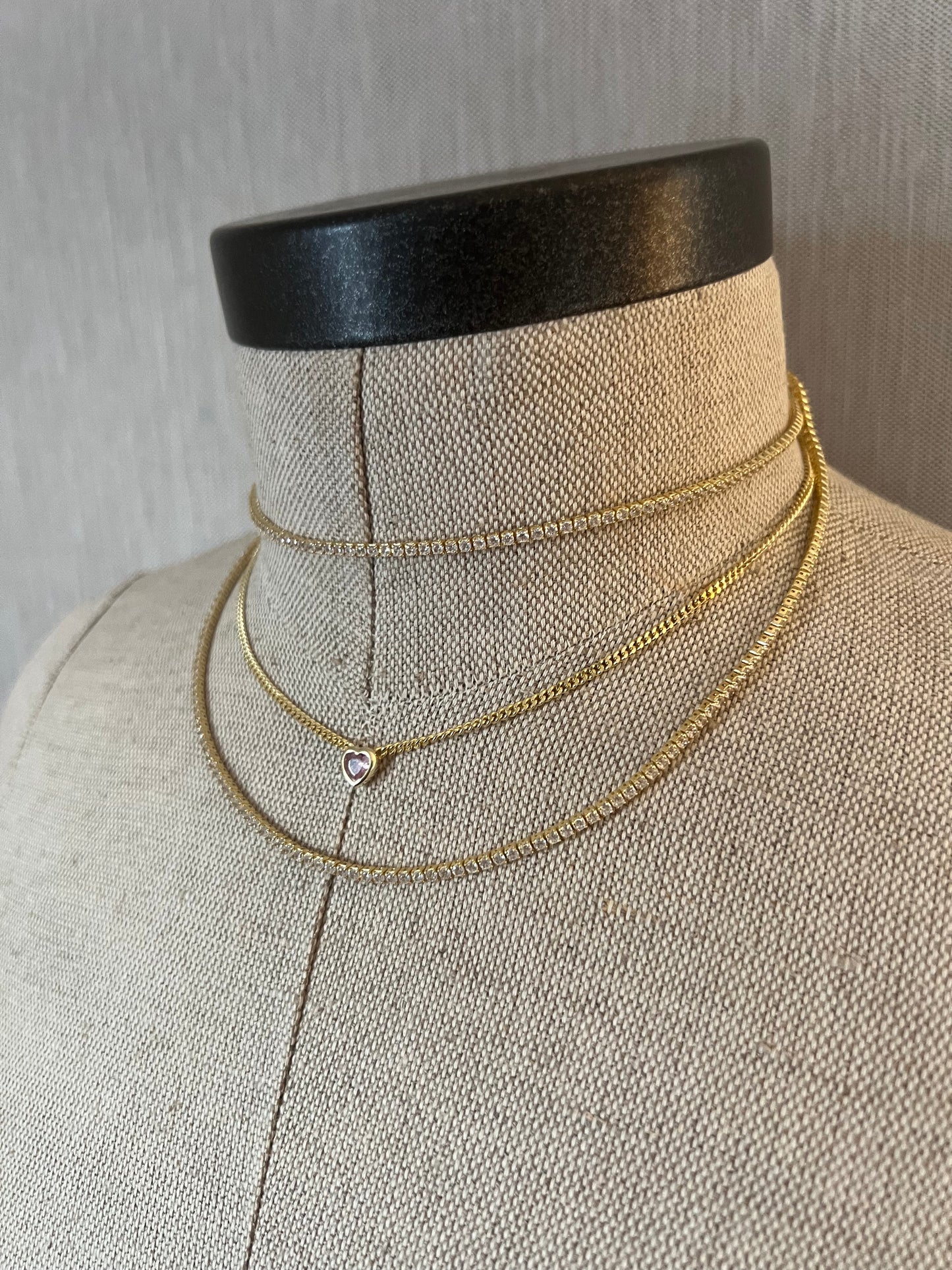 Double Tennis Choker - Gold