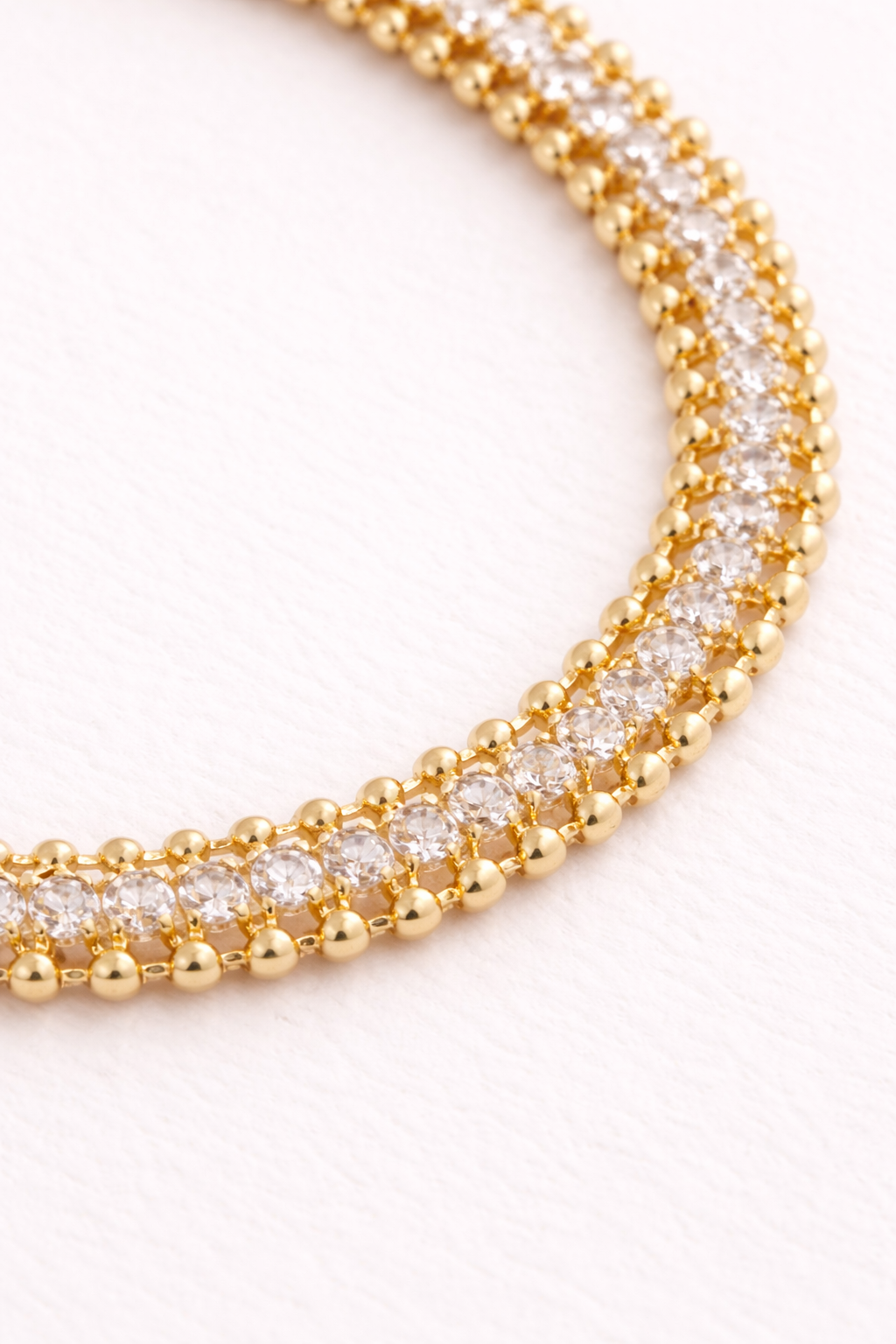 Double Row Beaded Tennis Bracelet