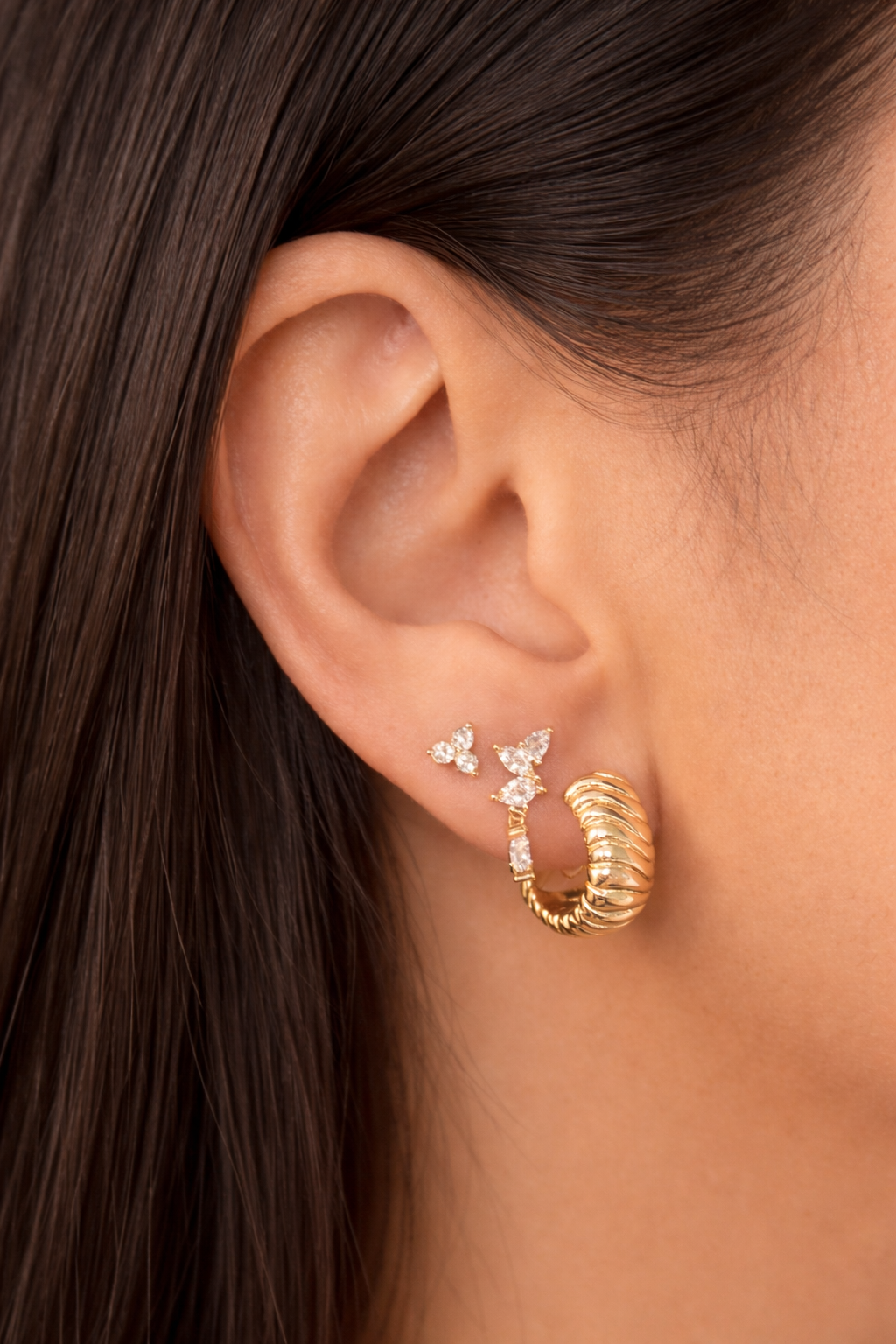 Petite Crystal Drop Studs