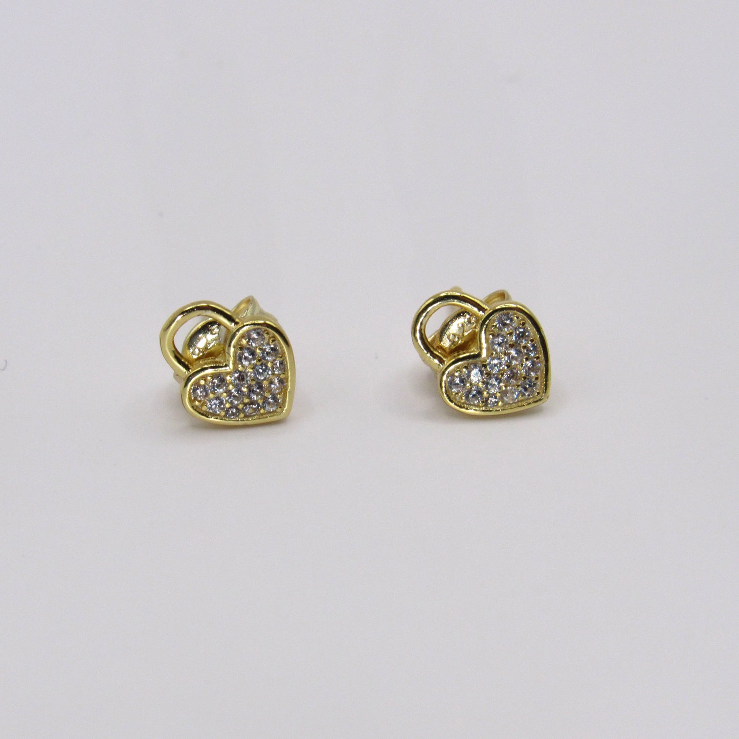 Heart Lock Earrings - Gold