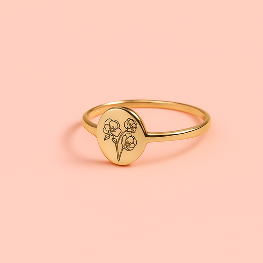 Floral Signet Ring