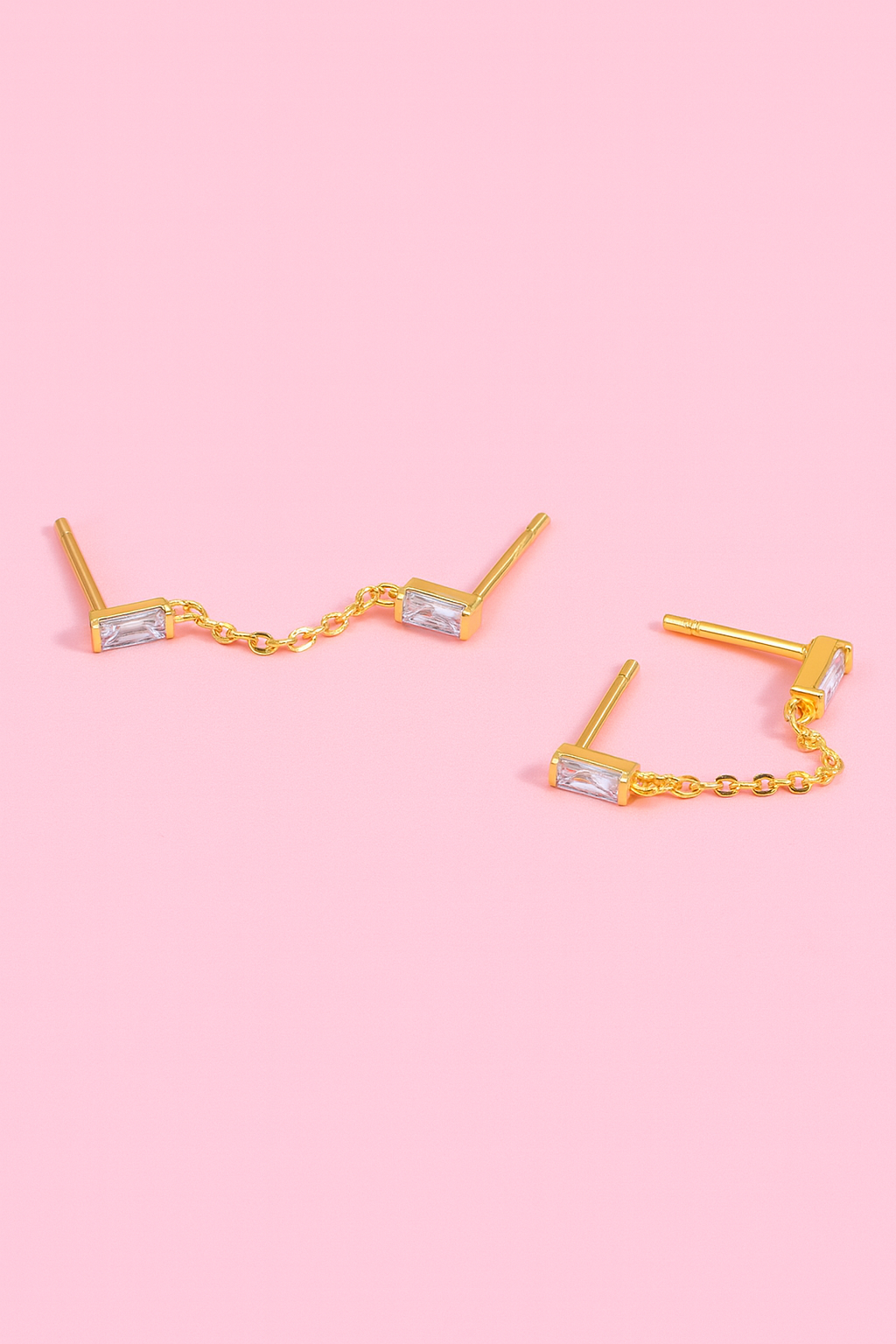 Baguette Chain Drops