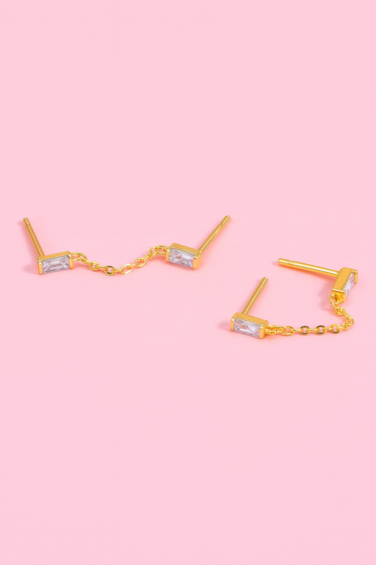 Baguette Chain Drops