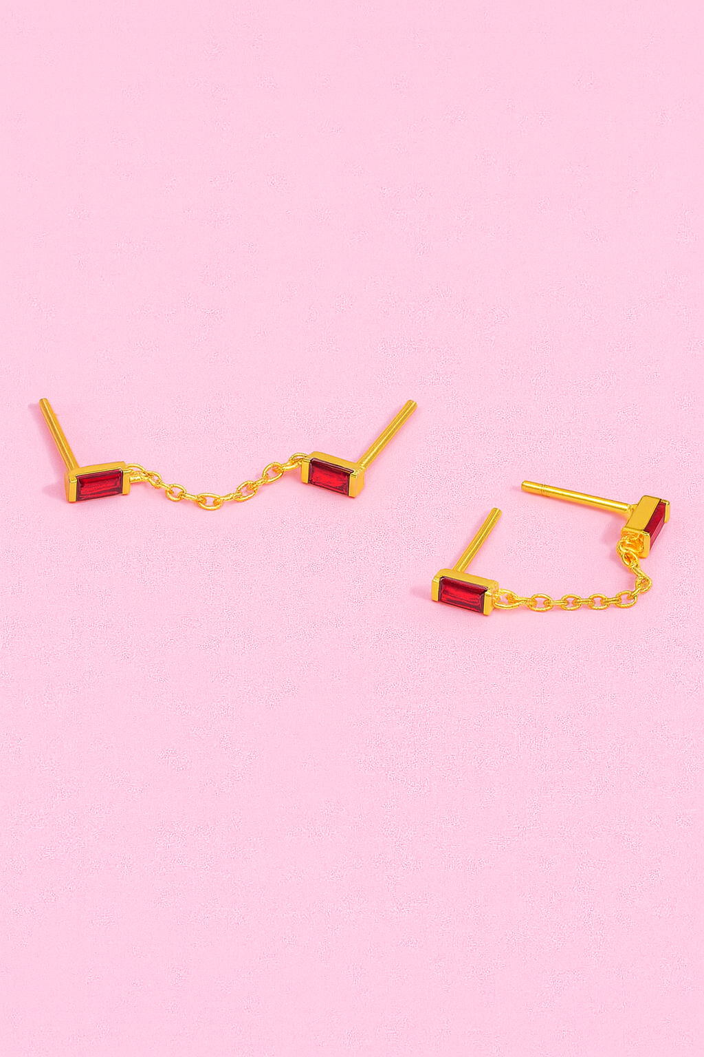 Baguette Chain Drops