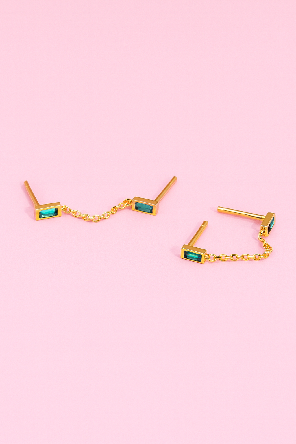 Baguette Chain Drops