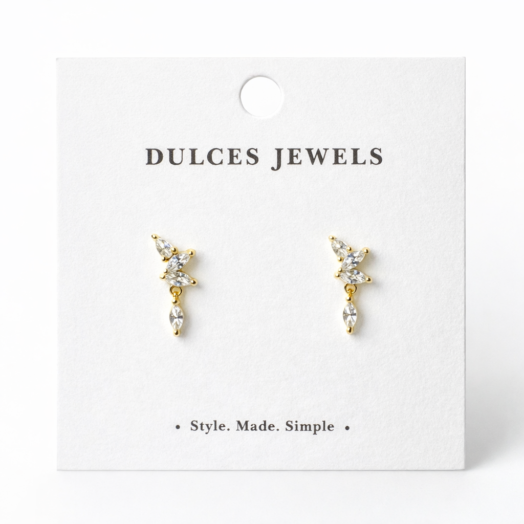 Petite Crystal Drop Studs